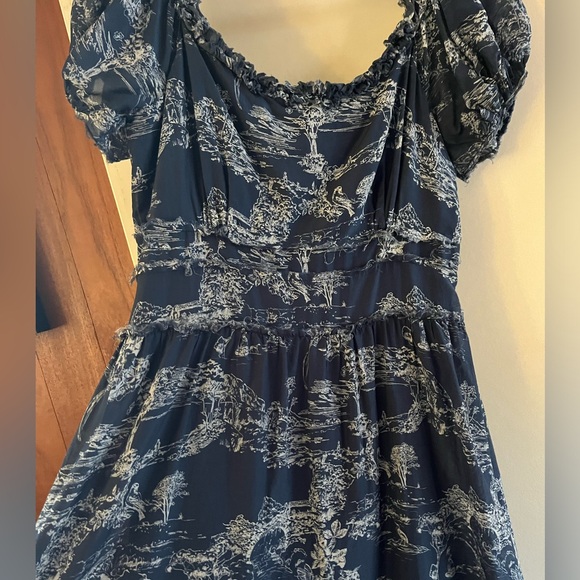 LoveShackFancy Dress Bridget Frayed Maxi in Blue Storm - Picture 4 of 13